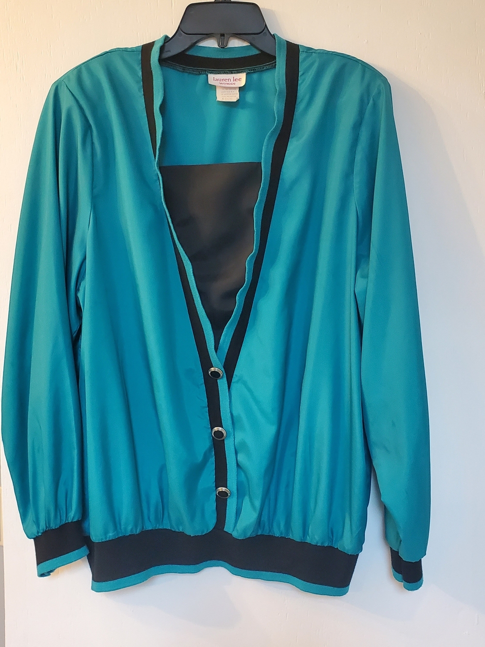 Lauren Lee Teal Button-Front Blouse